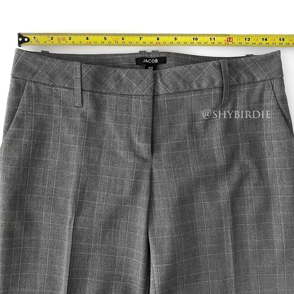 NEW JACOB Wide Leg Dress Pants in Glen Plaid - Picture 9 of 16